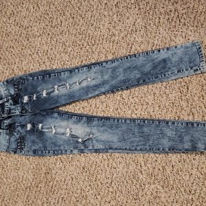 Juniors diamante distressed skinny jeans size 5